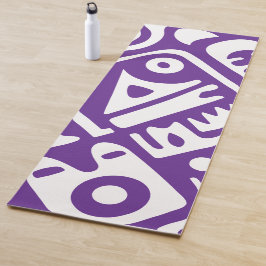 Doodle 2 von 4, lila und weiß yogamatte