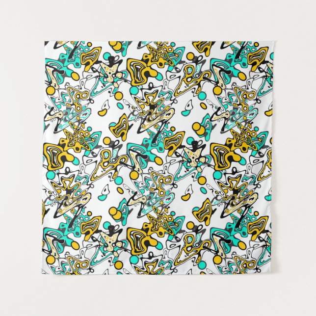 Doodle, abstrakt wandteppich (Vorderseite)