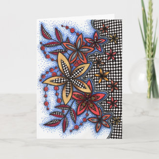 Doodle abstrakte florale Grußkarte Karte