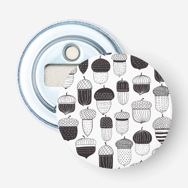 Doodle-Akkorde Herbstmuster Flaschenöffner (Vorderseite)