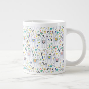 Doodle-Alpaca-Muster Jumbo-Tasse