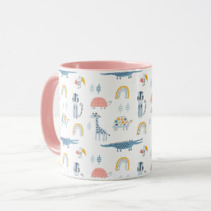 Doodle Animal Fun Muster Tasse