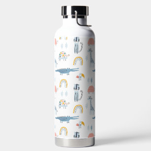 Doodle Animal Fun Muster Trinkflasche