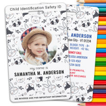 Doodle Animes Niedlich Custom Modern Foto Child ID