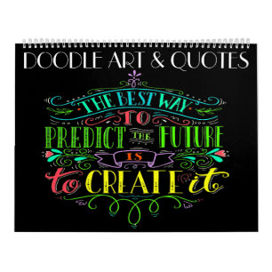 Doodle Art and Quotes Calendar Kalender