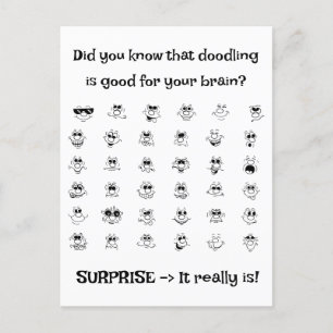 Doodle Art Feiertagspostkarte