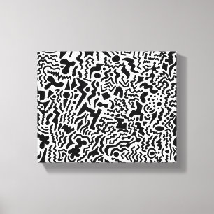 Doodle Art gestresste Canvas Print Leinwanddruck