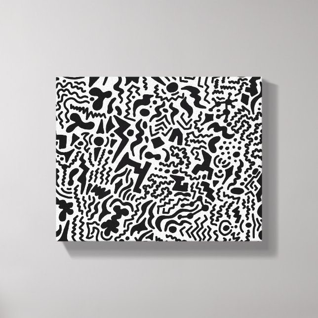 Doodle Art gestresste Canvas Print Leinwanddruck (Vorderseite)