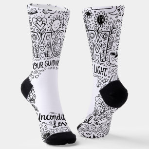 Doodle Art "Mama unser Leitstern" Socken