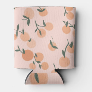 Doodle Art: Orangefarbenes Vintages Muster Dosenkühler