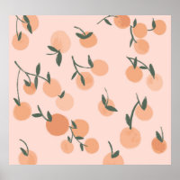 Doodle Art: Orangefarbenes Vintages Muster