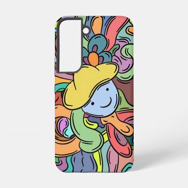 Doodle Art Thema für Samsung Galaxy s22 Fall Hülle (Rückseite)