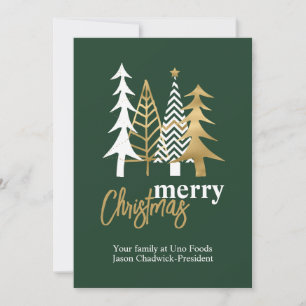 Doodle Art Trees Green Company Weihnachten Einladung