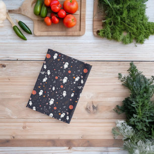 Doodle Astronaut Muster Geschirrtuch