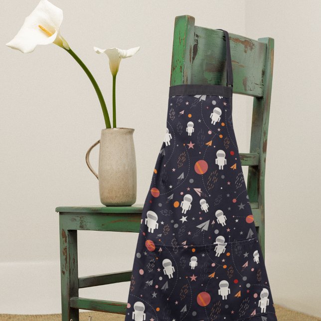 Doodle Astronaut Muster Schürze (astronaut apron)