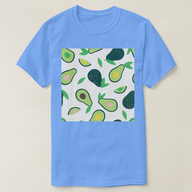 Doodle avocado Vector nahtlos T-Shirt (Design vorne)