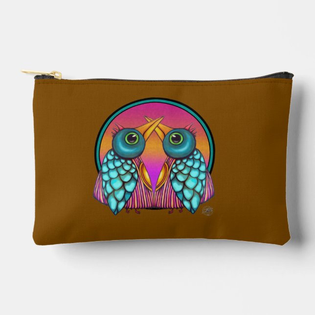 Doodle Bird to Digital Bird Accessory Pouch Zubehörtasche (Vorderseite)