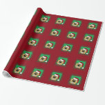 Doodle blond Weihnachten Geschenkpapier<br><div class="desc">Witziger Doodle Kopf mit Weihnachtsgrüßen</div>