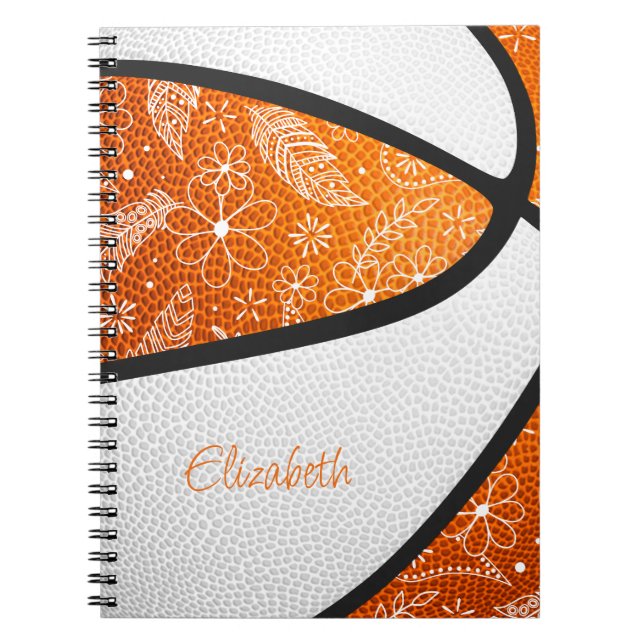 Doodle-Blume Basketball Notizblock (Vorderseite)