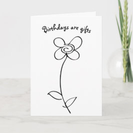Doodle-Blume Karte