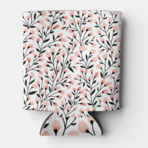 Doodle-Blume: Korallenblume Nahtlos. Dosenkühler