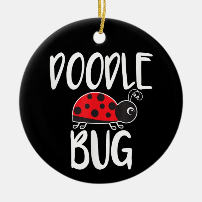 Doodle Bug Ladybug Funny Doodle Keramik Ornament (Vorne)