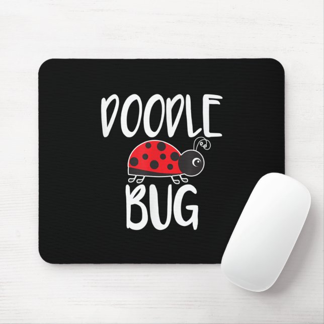 Doodle Bug Ladybug Funny Doodle Mousepad (Mit Mouse)