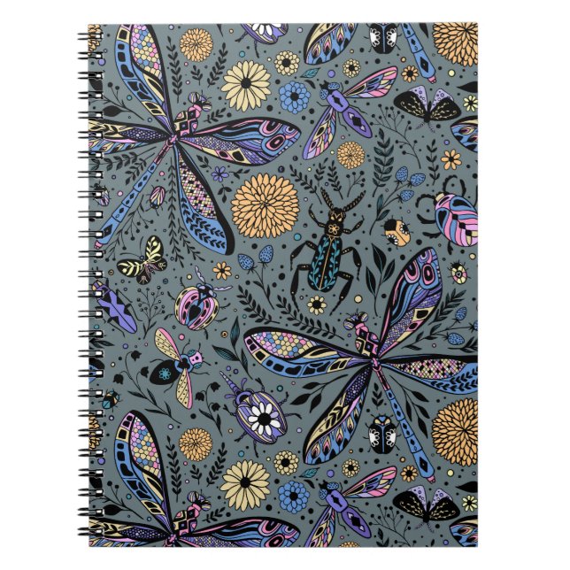 Doodle-Bugs auf Schiefergrau Notizblock (Vorderseite)