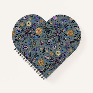 Doodle-Bugs auf Schiefergrau Notizbuch