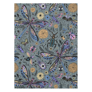 Doodle-Bugs auf Schiefergrau Tischdecke