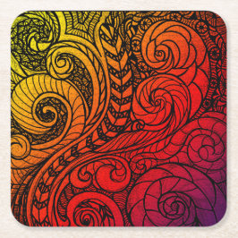 Doodle Burst Paper Untersetzer