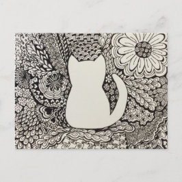 Doodle Cat Postkarte