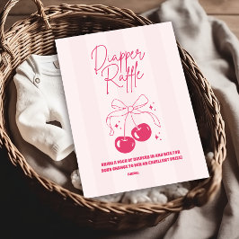 Doodle Cherry auf dem oberen Diapper Raffle Begleitkarte