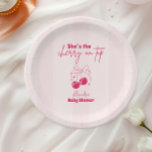 Doodle Cherry auf der Babydusche Pappteller<br><div class="desc">Servieren Sie Ihre Leckereien mit einer Touch Süße mit unseren She's the Cherry on Top Baby Shower Paper Teller! Diese Teller mit einem skurrilen Kirschdesign und sanften Aquarellakzenten sind die perfekte Ergänzung zu Ihrem Baby-Duschtisch. Diese Teller sind als Ergänzung zu Ihrem Kirschfest konzipiert und wirken sowohl funktional als auch charmant....</div>