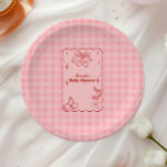 Doodle Cherry Bow Bow Baby Dusche Pappteller<br><div class="desc">Genießen Sie Stil und Charme mit unseren Doodle Hand Gezeichnet Bow Baby Shower Paper Tellern. Diese Teller in sanften Pastelltönen mit handgezeichneten Bogen-Designs verleihen Ihrem Baby-Duschtisch eine charmante und elegante Touch. Die robuste Bauweise, die perfekt für Mahlzeiten, Imbisse oder Desserts geeignet ist, garantiert Haltbarkeit bei gleichzeitig eleganter Ästhetik. Egal ob...</div>
