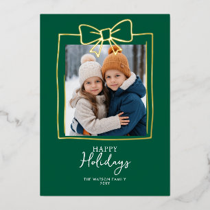 Doodle Christmas 4 Foto HandGezeichnet Bow Ribbon Folien Feiertagskarte