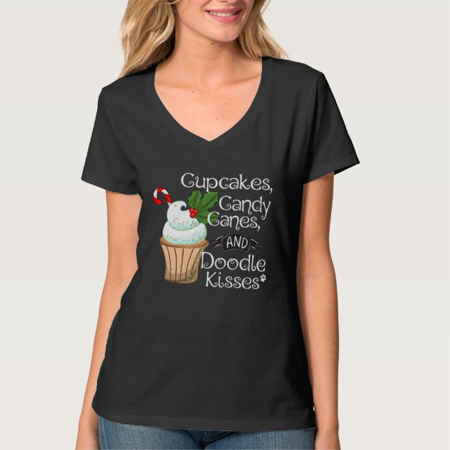 Doodle Christmas  Aussiedoodle Bordoodle Sheepadoo T-Shirt (Vorderseite)