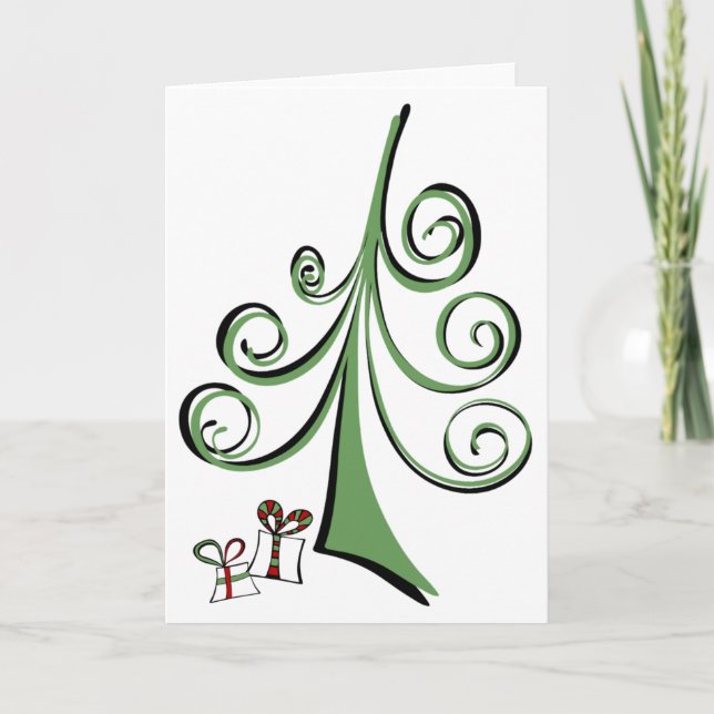 Doodle Christmas Card Feiertagskarte (Vorderseite)