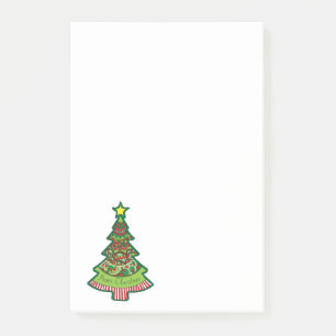 Doodle Christmas Tree Post-it Klebezettel