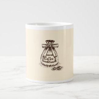 Doodle Coffee Beans Artistic Coffee Mug Jumbo-Tasse