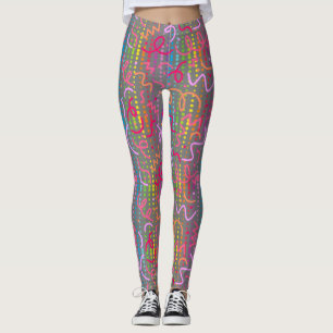 Doodle Color Beads Grau BG Leggings