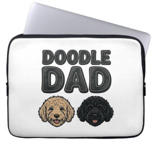 Doodle Dad Vintage Dog Dad T-Shirt Design_1 Laptopschutzhülle