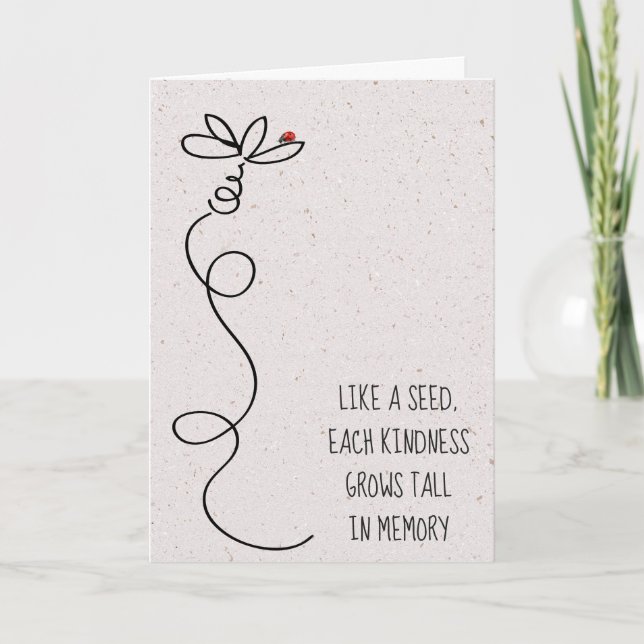 Doodle Daisy mit Ladybug Karte (Vorderseite)