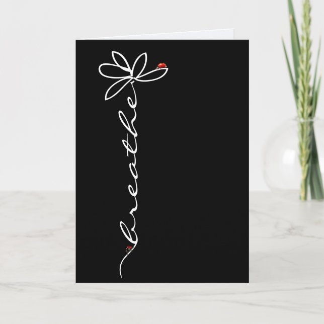 Doodle Daisy und Ladybugs Denken Sie an Sie Karte (Vorderseite)