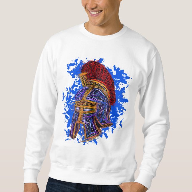 Doodle de gladiador: El poder y la valentía épica  Sweatshirt (Vorderseite)