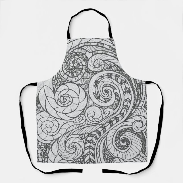 Doodle Design All-Over Print Apron Schürze (Vorderseite)