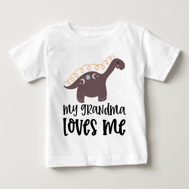 Doodle Dino 🦖 meine Oma-Lieben Baby T-shirt (Vorderseite)