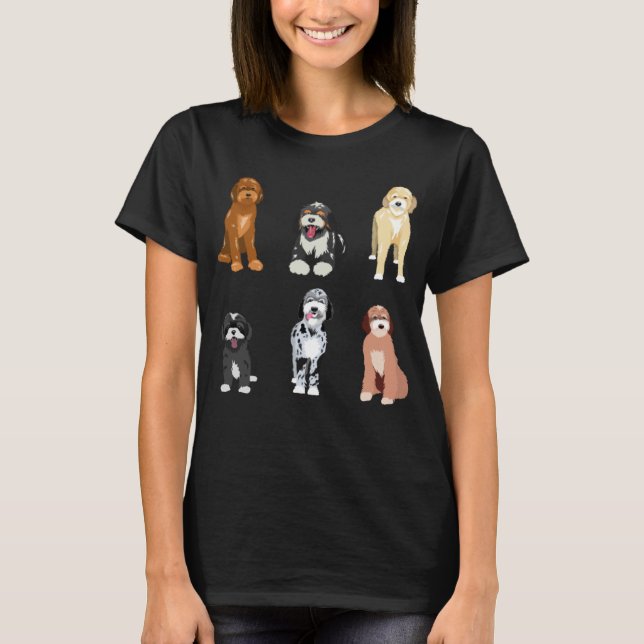 Doodle Dog  Cute Doodle Breeds T-Shirt (Vorderseite)