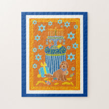 Doodle Dog Hanukah-Puzzle