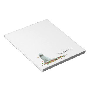 Doodle Dog in Blätter Notepad Notizblock